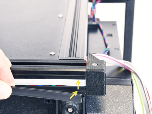 Inserting Z-motor-cable-bottom-cover