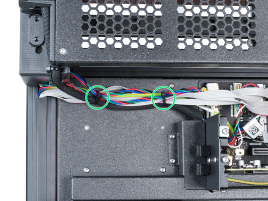 Securing cables (left)