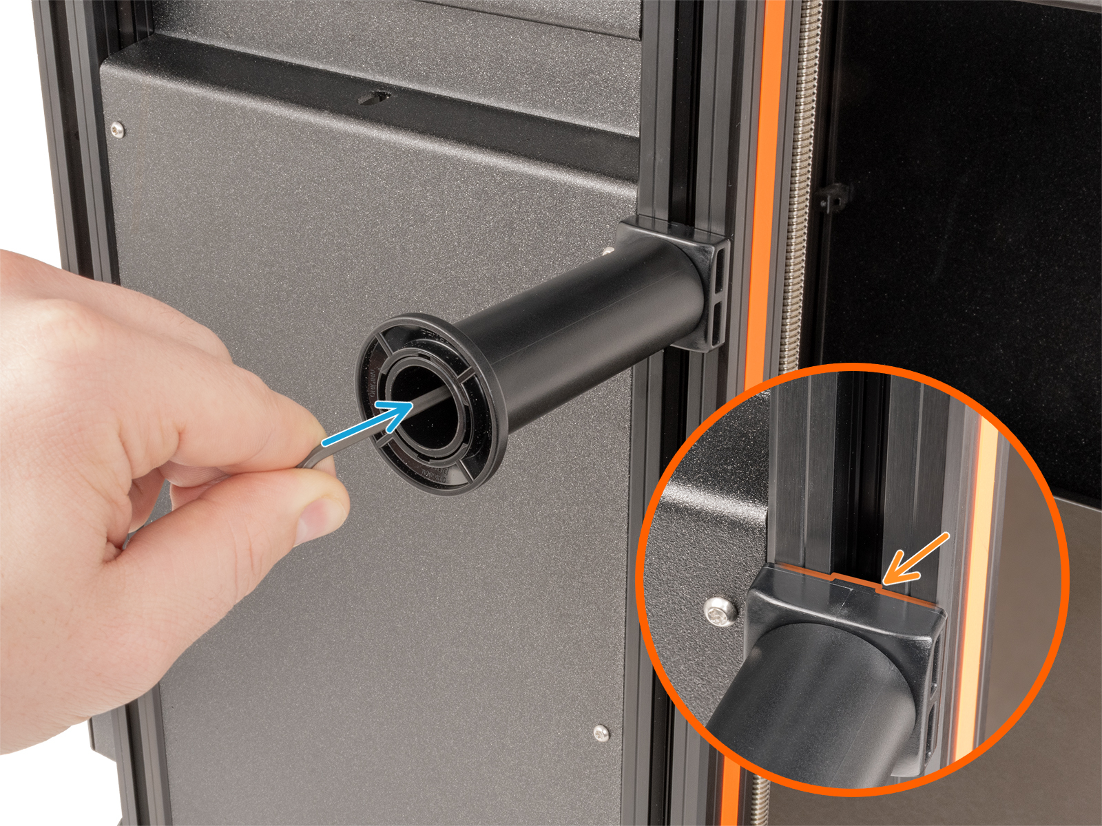 Version B: Spool holder: left side assembly