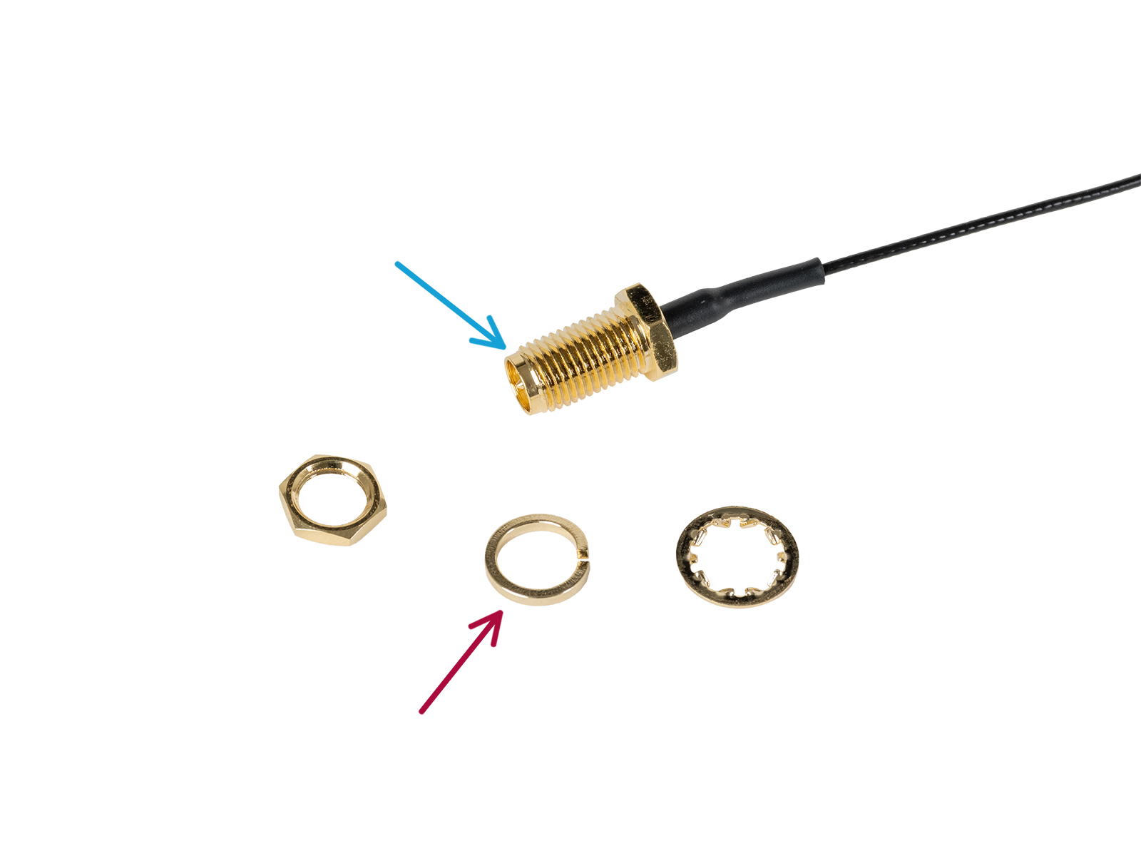 Version B: Installing the Wi-Fi antenna: antenna preparing