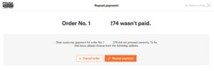 Payment error