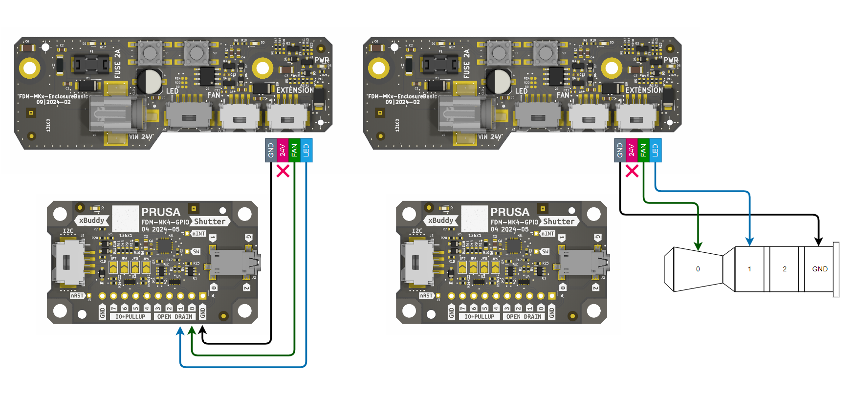 Image d'un exemple de configuration pour l'enceinte