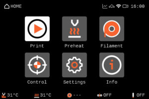 LCD menu (CORE One L)