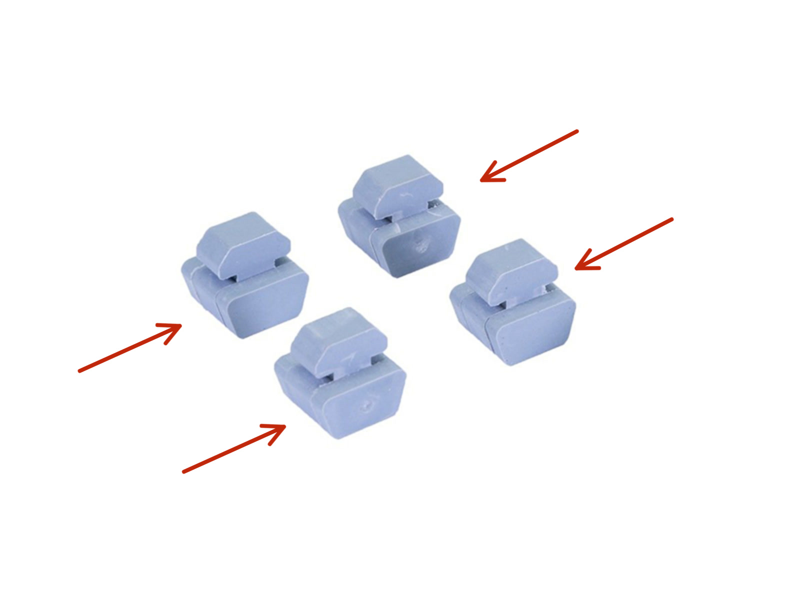 Mounting antivibration feet