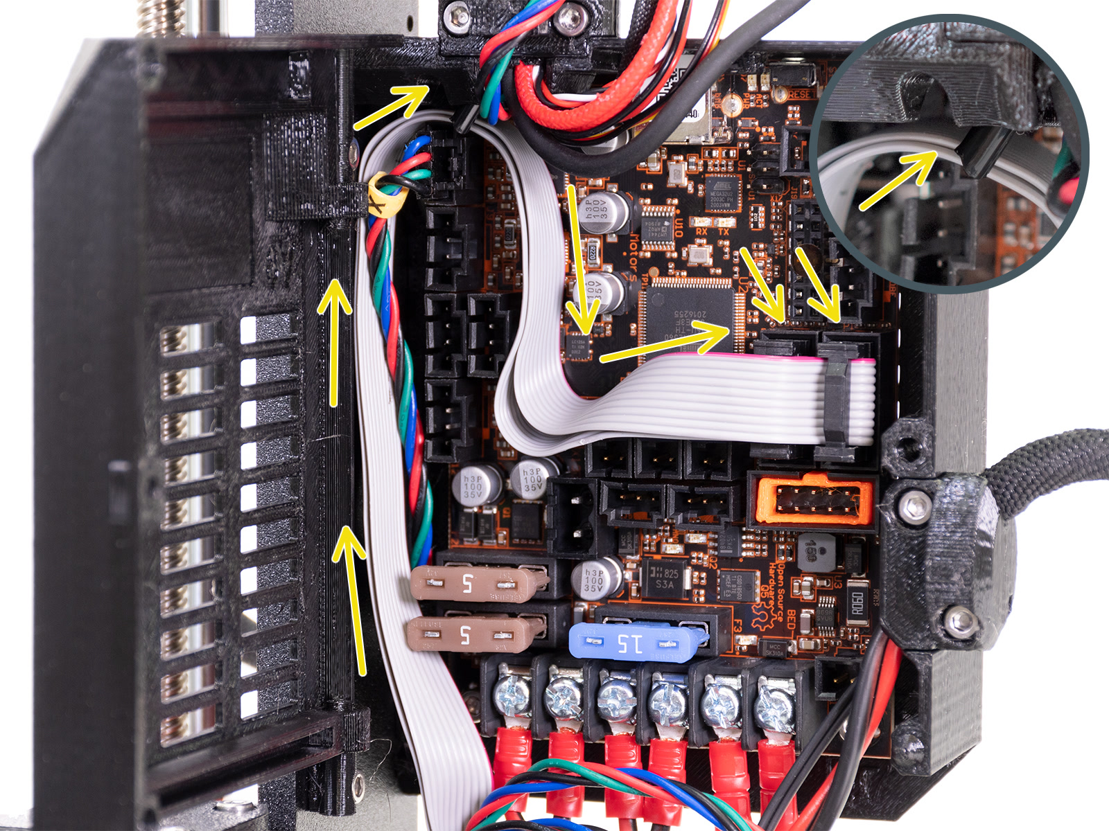 Conectando los cables del LCD