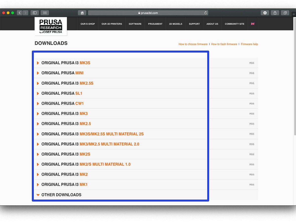 Prusa Knowledge Base How to update firmware Prusa MINI