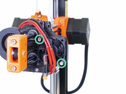 Retirando el ventilador del hotend