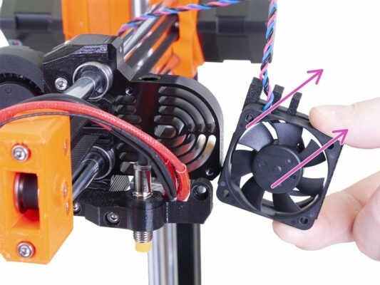 Rimuovere la ventola dell'hotend