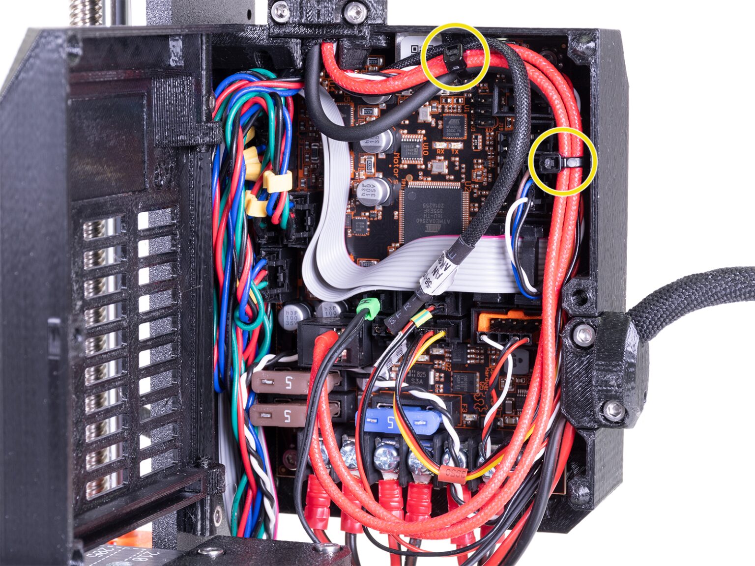 Prusa MK3S internal wiring and control board
