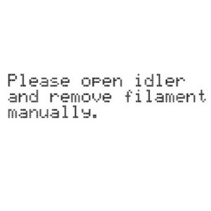 Please open idler and remove filament manually