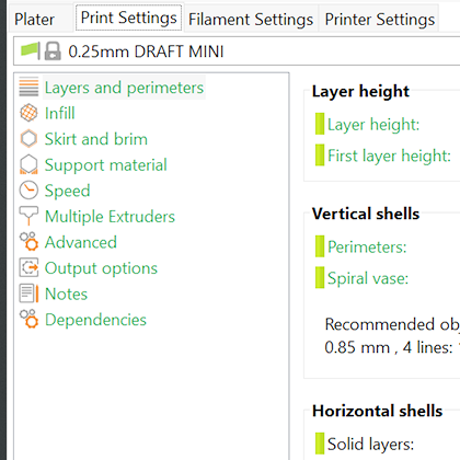 Print settings | Prusa Knowledge Base