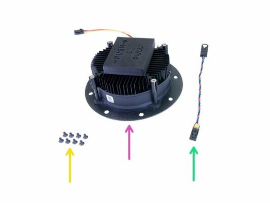 Příprava dílů pro sestavu UV LED světla