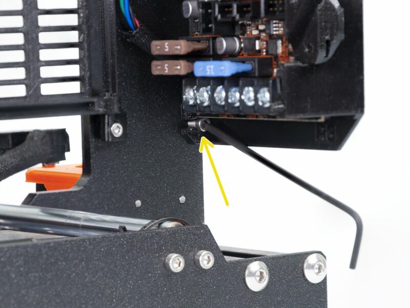 Remove the bottom M3x10 mounting screw