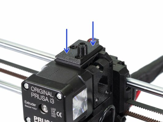 Montar la cubierta del sensor de filamento (parte 3)