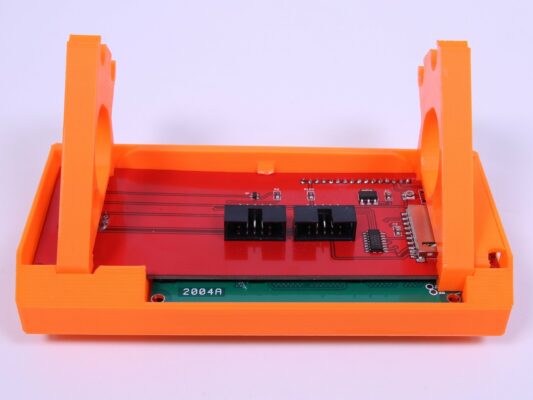 Befestigung der LCD-Einheit auf dem Drucker