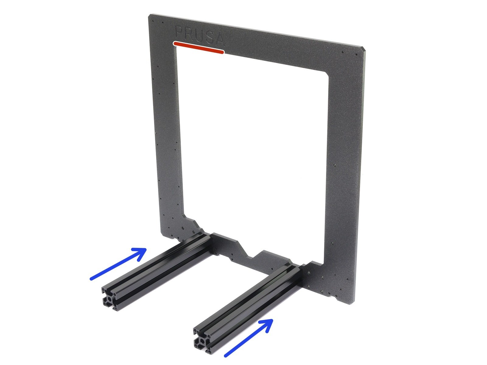 YZ frame - mounting the longer extrusions