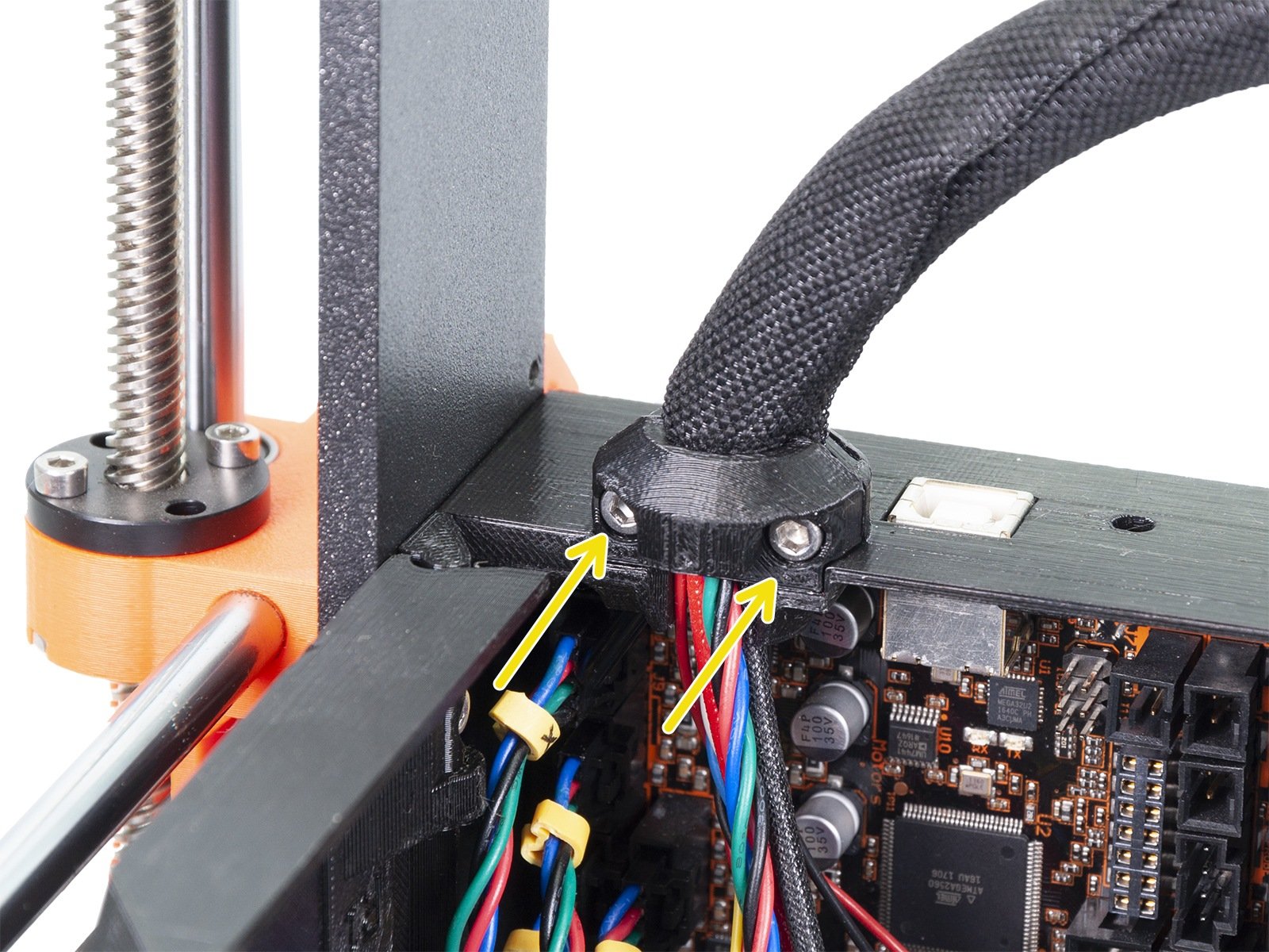 Connecting the extruder cable bundle